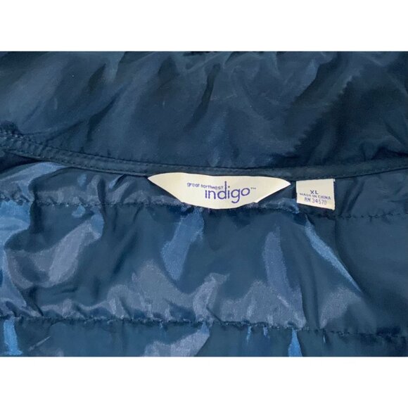 Great Northwest Indigo Womens Aztec Southwestern Pattern Full-Zip Vest Navy XL - Picture 5 of 9
